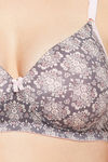 Clovia Padded Non Wired Full Coverage T-Shirt Bra - Grey — thumbnail 6