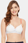 Clovia Padded Non Wired Full Coverage T-Shirt Bra - White — thumbnail 1