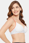 Clovia Padded Non Wired Full Coverage T-Shirt Bra - White — thumbnail 2