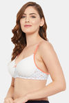Clovia Padded Non Wired Full Coverage T-Shirt Bra - White — thumbnail 3