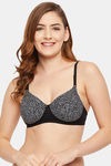 Clovia Padded Non Wired Full Coverage T-Shirt Bra - Black — thumbnail 1