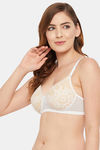 Clovia Padded Non Wired Full Coverage T-Shirt Bra - White — thumbnail 3
