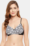 Clovia Padded Non Wired Full Coverage T-Shirt Bra - Black — thumbnail 1