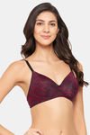 Clovia Lightly Lined Non Wired Full Coverage T-Shirt Bra - Navy Blue — thumbnail 3