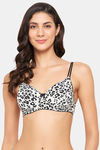 Clovia Lightly Lined Non Wired Full Coverage T-Shirt Bra - White — thumbnail 2