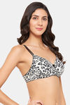 Clovia Lightly Lined Non Wired Full Coverage T-Shirt Bra - White — thumbnail 3