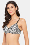 Clovia Lightly Lined Non Wired Full Coverage T-Shirt Bra - White — thumbnail 4