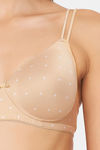 Clovia Lightly Lined Non Wired Full Coverage T-Shirt Bra - Nude — thumbnail 7