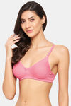 Clovia Double Layered Non Wired Full Coverage T-Shirt Bra - Peach — thumbnail 4