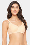 Clovia Double Layered Non Wired Full Coverage T-Shirt Bra - Beige — thumbnail 3