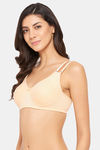 Clovia Double Layered Non Wired Full Coverage T-Shirt Bra - Beige — thumbnail 4