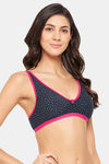 Clovia Double Layered Non Wired Medium Coverage T-Shirt Bra - Navy Blue — thumbnail 2