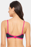 Clovia Double Layered Non Wired Medium Coverage T-Shirt Bra - Navy Blue — thumbnail 4