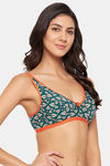 Clovia Double Layered Non Wired Medium Coverage T-Shirt Bra - Green — thumbnail 2