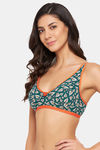 Clovia Double Layered Non Wired Medium Coverage T-Shirt Bra - Green — thumbnail 3