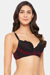 Clovia Padded Wired Medium Coverage Push-Up Bra - Black — thumbnail 2