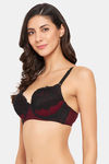 Clovia Padded Wired Medium Coverage Push-Up Bra - Black — thumbnail 3