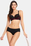 Clovia Padded Wired Medium Coverage Push-Up Bra - Black — thumbnail 5