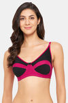 Clovia Double Layered Non Wired Full Coverage T-Shirt Bra - Magenta — thumbnail 1