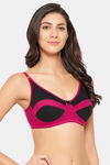 Clovia Double Layered Non Wired Full Coverage T-Shirt Bra - Magenta — thumbnail 2
