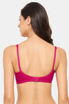 Clovia Double Layered Non Wired Full Coverage T-Shirt Bra - Magenta — thumbnail 4