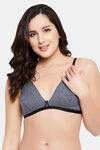 Clovia Single Layered Non Wired Medium Coverage T-Shirt Bra - Grey — thumbnail 1