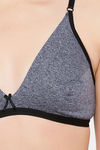 Clovia Single Layered Non Wired Medium Coverage T-Shirt Bra - Grey — thumbnail 5