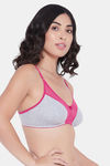 Clovia Single Layered Non Wired Full Coverage T-Shirt Bra - Grey — thumbnail 2