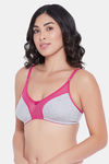 Clovia Single Layered Non Wired Full Coverage T-Shirt Bra - Grey — thumbnail 3