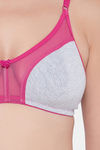 Clovia Single Layered Non Wired Full Coverage T-Shirt Bra - Grey — thumbnail 5