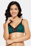 Clovia Single Layered Non Wired Full Coverage T-Shirt Bra - Green — thumbnail 1