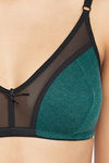 Clovia Single Layered Non Wired Full Coverage T-Shirt Bra - Green — thumbnail 5