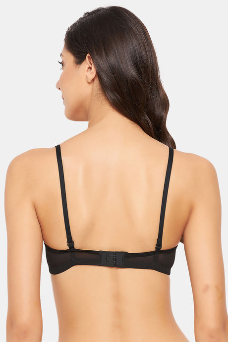 Clovia Lightly Lined Non Wired Full Coverage T-Shirt Bra - Black — image 4