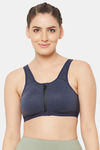 Clovia Lightly Lined Non Wired Full Coverage Super Support Bra - Blue — thumbnail 1