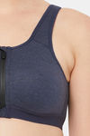 Clovia Lightly Lined Non Wired Full Coverage Super Support Bra - Blue — thumbnail 7