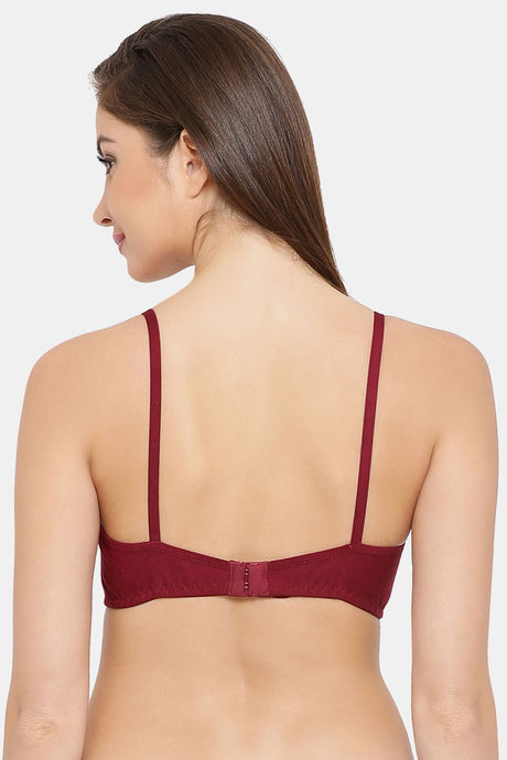 Clovia Double Layered Non Wired Full Coverage T-Shirt Bra - Maroon — image 4