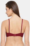 Clovia Double Layered Non Wired Full Coverage T-Shirt Bra - Maroon — thumbnail 4