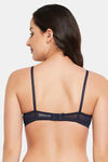 Clovia Lightly Padded Non Wired Full Coverage T-Shirt Bra - Navy Blue — thumbnail 4