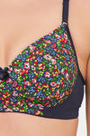 Clovia Lightly Padded Non Wired Full Coverage T-Shirt Bra - Navy Blue — thumbnail 5