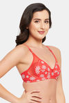 Clovia Single Layered Non Wired Full Coverage T-Shirt Bra - Red — thumbnail 2