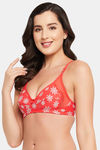 Clovia Single Layered Non Wired Full Coverage T-Shirt Bra - Red — thumbnail 3