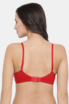 Clovia Lightly Padded Non Wired Full Coverage T-Shirt Bra - Red — thumbnail 4