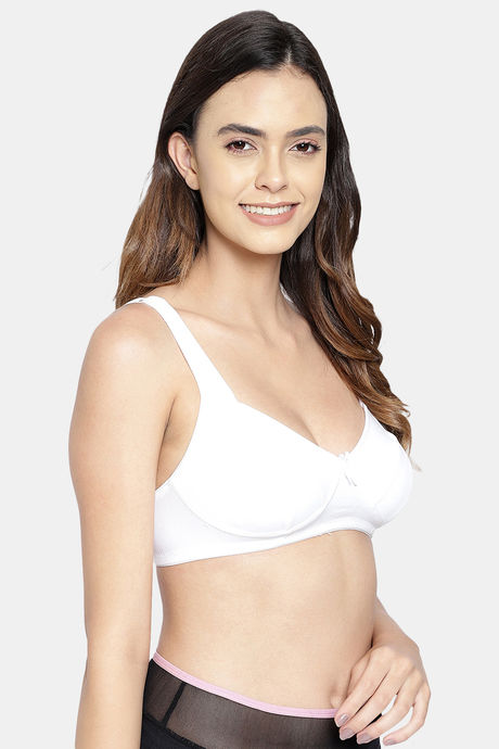 Clovia Single Layered Non Wired Full Coverage T-Shirt Bra - White — image 2