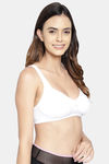 Clovia Single Layered Non Wired Full Coverage T-Shirt Bra - White — thumbnail 2