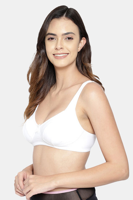 Clovia Single Layered Non Wired Full Coverage T-Shirt Bra - White — image 3