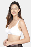 Clovia Single Layered Non Wired Full Coverage T-Shirt Bra - White — thumbnail 3
