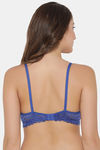 Clovia Lightly Padded Non Wired Full Coverage T-Shirt Bra - Blue — thumbnail 4