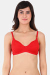 Clovia Double Layered Non Wired Medium Coverage T-Shirt Bra - Red — thumbnail 1