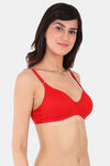 Clovia Double Layered Non Wired Medium Coverage T-Shirt Bra - Red — thumbnail 2