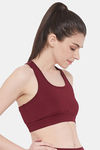 Clovia Lightly Padded Non Wired Full Coverage Super Support Bra - Maroon — thumbnail 2